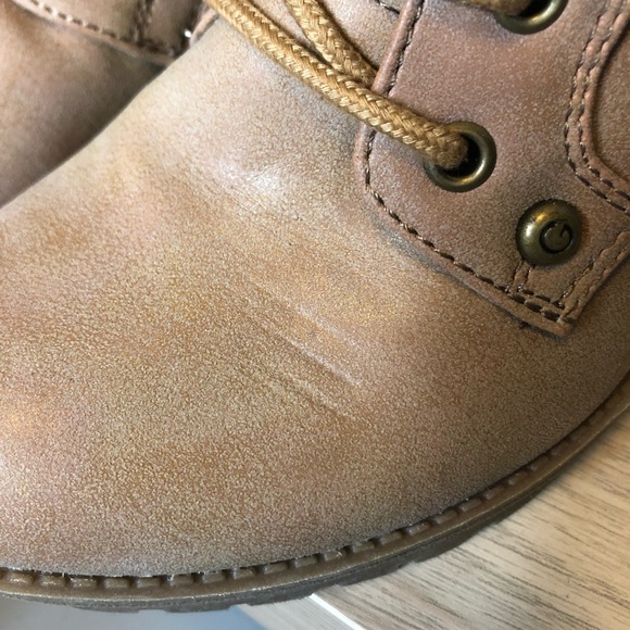 Guess Gasin Hiker Boots Side Zipper Size 8 1/2” Faux Leather. - Picture 13 of 13